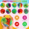 14 PCS Stringy Balls, Sensory Stringy Ball, 2.75 inch Soft Rainbow Pom Bouncy, Basket Stuffers Fillers, Monkey Pom Balls Fidget Toys Stress Ball, Party Favors Birthday Gifts (Multi-Color)